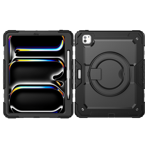 Mobilize Rotating Defender Case Stand Function For Apple Ipad Pro 13 (2024) Black - Afbeelding 2