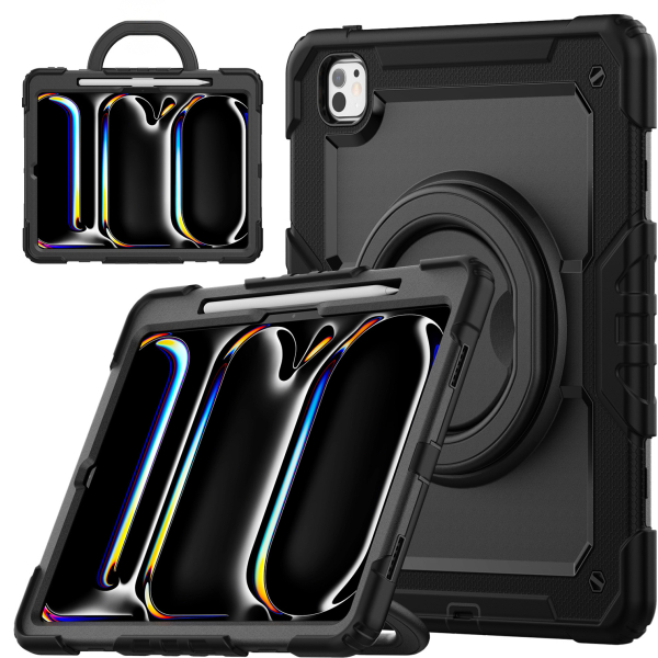 Mobilize Rotating Defender Case Stand Function For Apple Ipad Pro 13 (2024) Black - Afbeelding 3