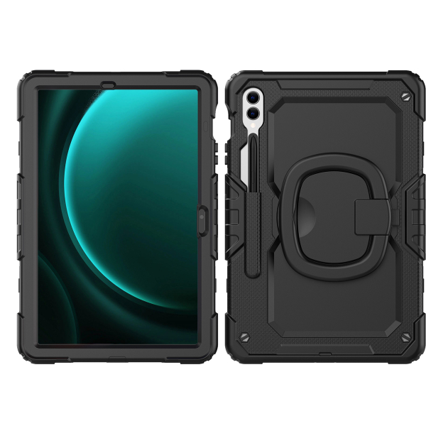 Mobilize Rotating Defender Case Stand Function For Samsung Galaxy Tab S9+/S9 Fe+/S10+ 12.4 Black - Afbeelding 2