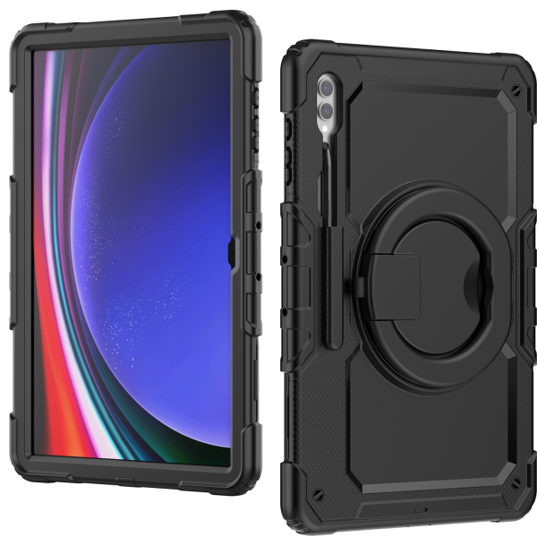 Mobilize Rotating Defender Case Stand Function For Samsung Galaxy Tab S9 Ultra/S10 Ultra 14.6 Black