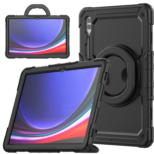 Mobilize Rotating Defender Case Stand Function For Samsung Galaxy Tab S9 Ultra/S10 Ultra 14.6 Black - Afbeelding 3