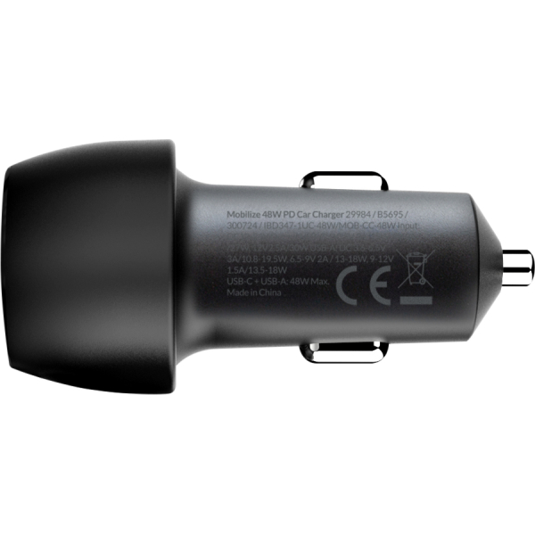Mobilize Car Charger Usb + Usb-C 48W With Pd/Pps And Qc Black - Afbeelding 7