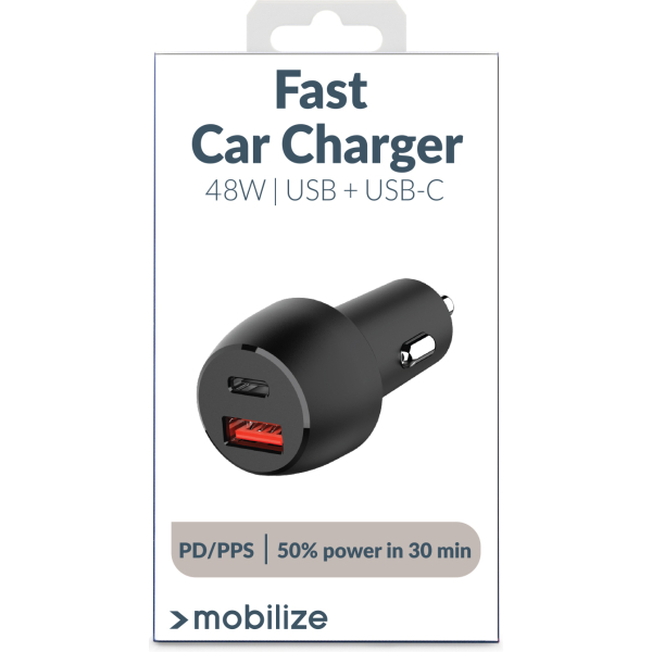 Mobilize Car Charger Usb + Usb-C 48W With Pd/Pps And Qc Black - Afbeelding 8