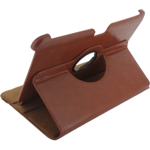Xccess Deluxe Rotating Case Samsung Galaxy Note 10.1 N8000 Cognac