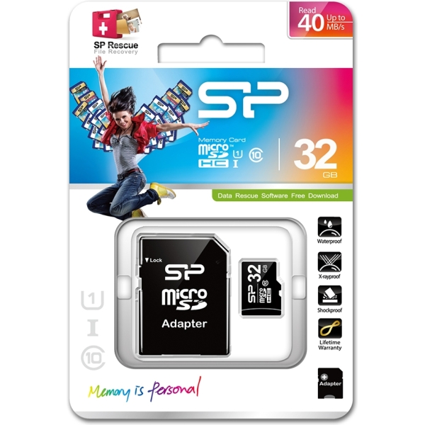 Silicon Power Micro Sdhc Incl. Sd Adapter 32Gb Class 10
