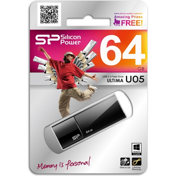Silicon Power U05 Ultima Usb Pendrive 64Gb Usb 2.0 Black - Afbeelding 2
