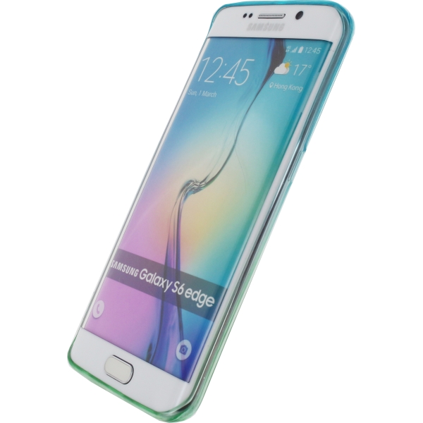 Xccess Thin Tpu Case Samsung Galaxy S6 Edge Gradual Green/Turquoise - Afbeelding 2