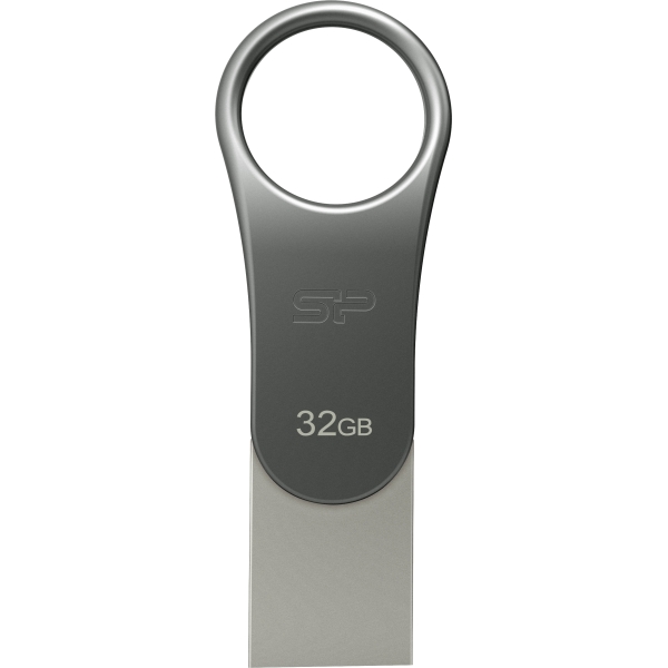 Silicon Power C80 Dual Usb Pendrive Mobile 32Gb Usb-C Grey - Afbeelding 2
