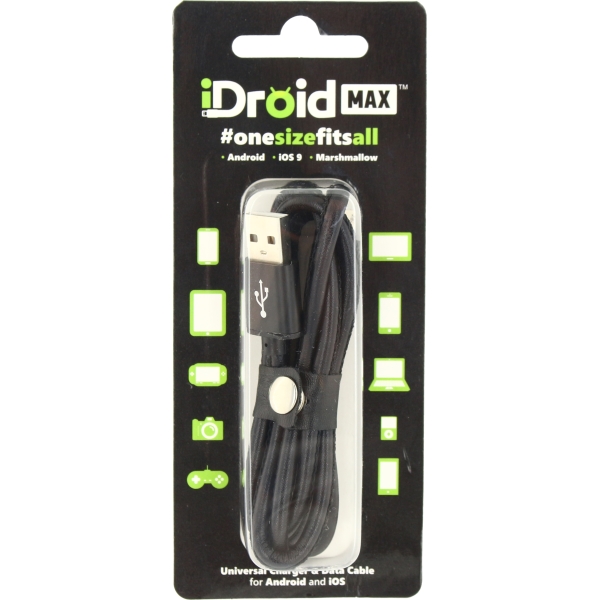 Idroid Max Universal Charging And Data Cable Black - Afbeelding 5