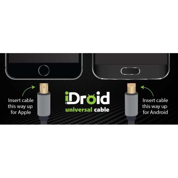 Idroid Max Universal Charging And Data Cable Black - Afbeelding 6