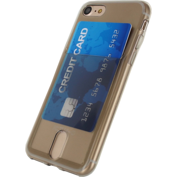 Xccess Tpu Card Case Apple Iphone 7/8/Se (2020/2022) Transparent Grey - Afbeelding 2
