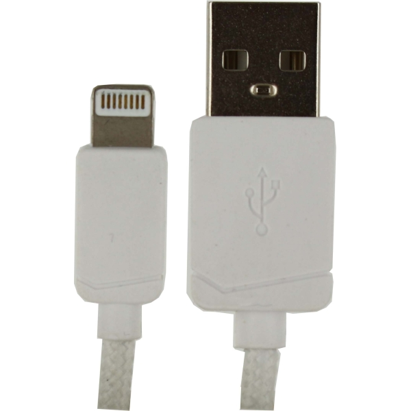 Keymate Charge/Sync Keychain Cable Nylon Braided Lightning White - Afbeelding 5