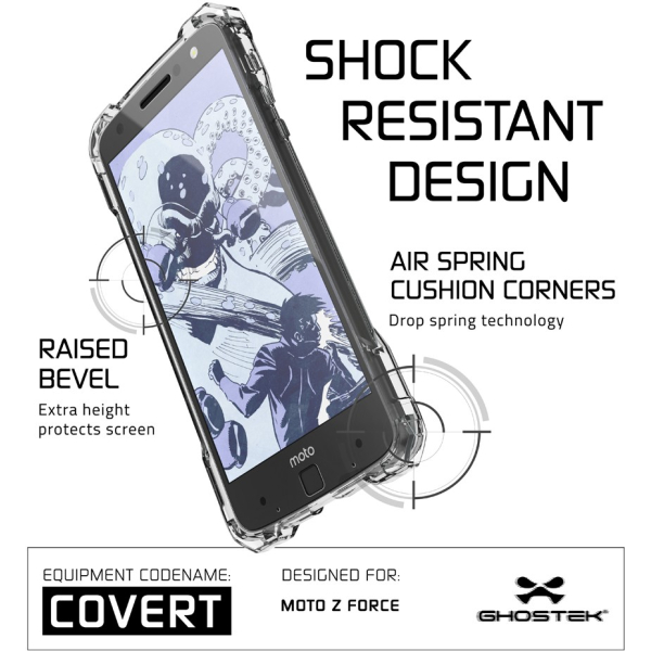Ghostek Covert Protective Case Motorola Moto Z Clear - Afbeelding 5