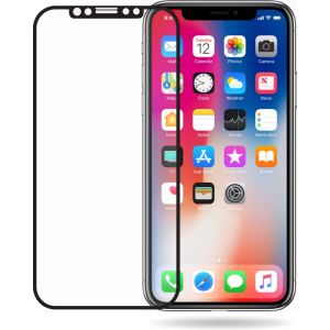 Mobilize Edge-To-Edge Glass Screen Protector Apple Iphone X/Xs/11 Pro Black Full Glue