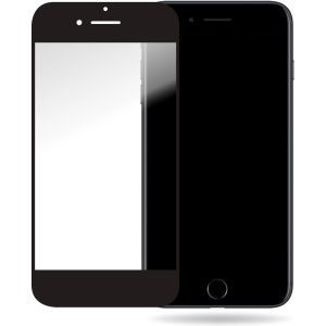 Mobilize Glass Screen Protector - Black Frame - Apple Iphone 6 Plus/6S Plus/7 Plus/8 Plus