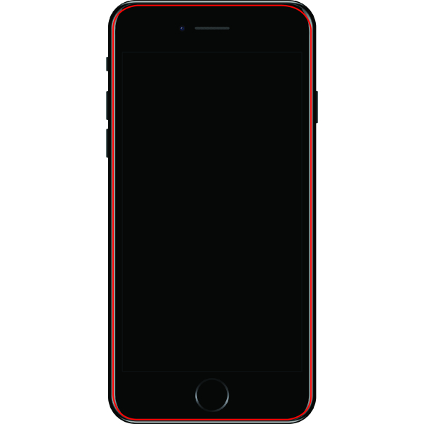 Mobilize Glass Screen Protector - Black Frame - Apple Iphone 6 Plus/6S Plus/7 Plus/8 Plus - Afbeelding 2