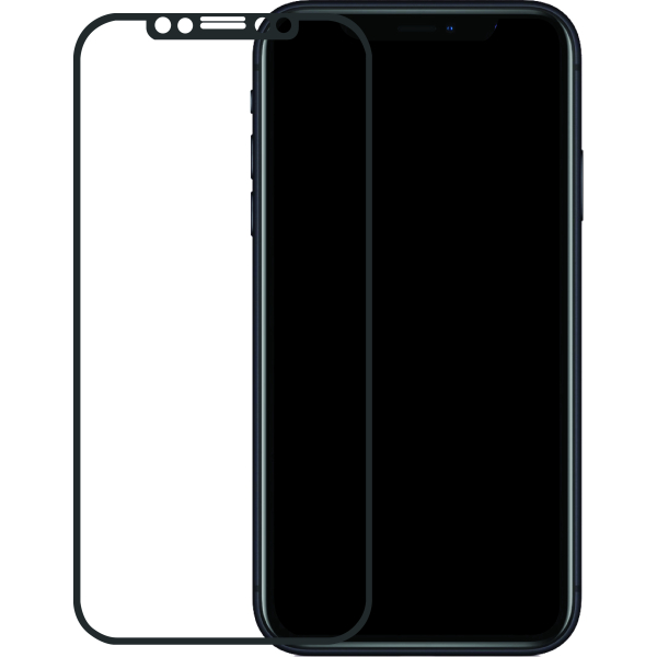 Mobilize Edge-To-Edge Glass Screen Protector Apple Iphone Xr/11 Black Full Glue