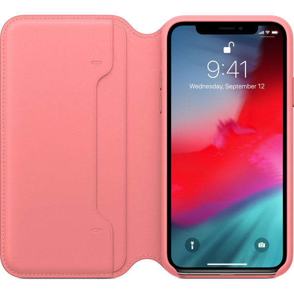 Apple Mrx12Zm/A Apple Leather Folio Case Iphone Xs Peony Pink - Afbeelding 2