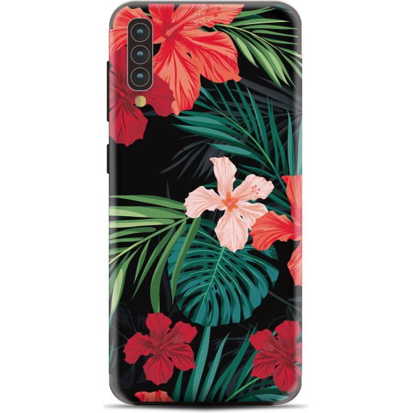 My Style Phoneskin For Samsung Galaxy A30S/A50 Red Caribbean Flower - Afbeelding 2