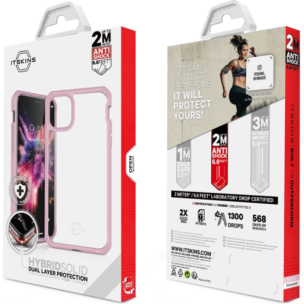Itskins Level 2 Hybridsolid For Samsung Galaxy S10E Pink/Transparent - Afbeelding 7