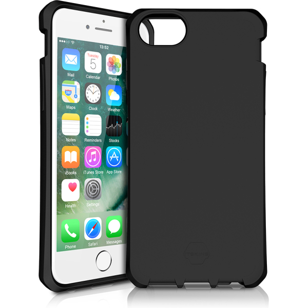 Itskins Level 2 Spectrumsolid For Apple Iphone 6/6S/7/8/Se (2020/2022) Plain Black - Afbeelding 2