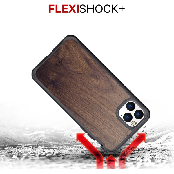 Itskins Level 2 Hybridfusion For Apple Iphone 11 Pro Max Dark Wood - Afbeelding 5