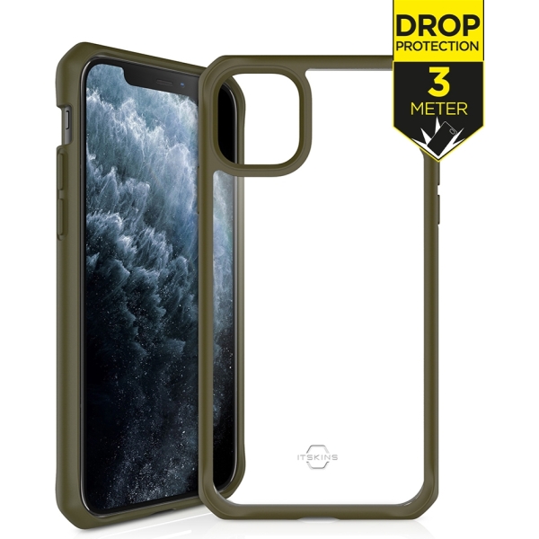 Itskins Level 2 Hybridsolid For Apple Iphone 11 Pro Kaki/Transparent