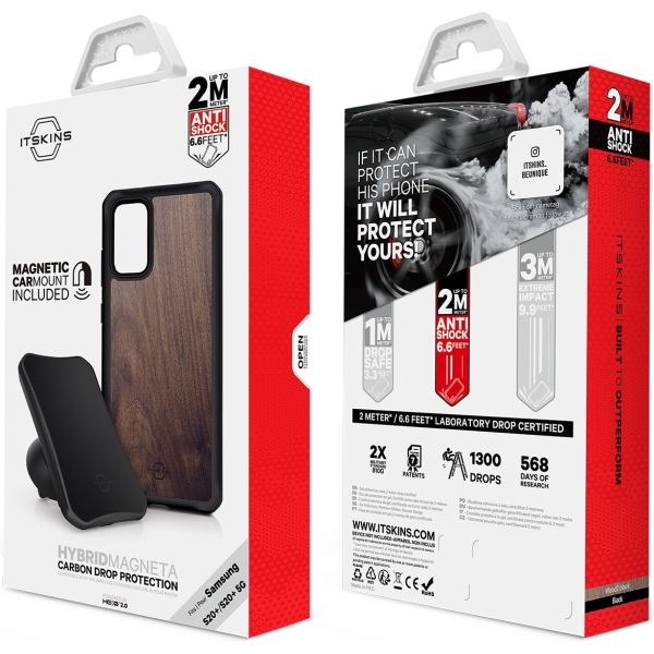 Itskins Level 2 Hybridfusion For Samsung Galaxy S20+/S20+ 5G Dark Wood - Afbeelding 10