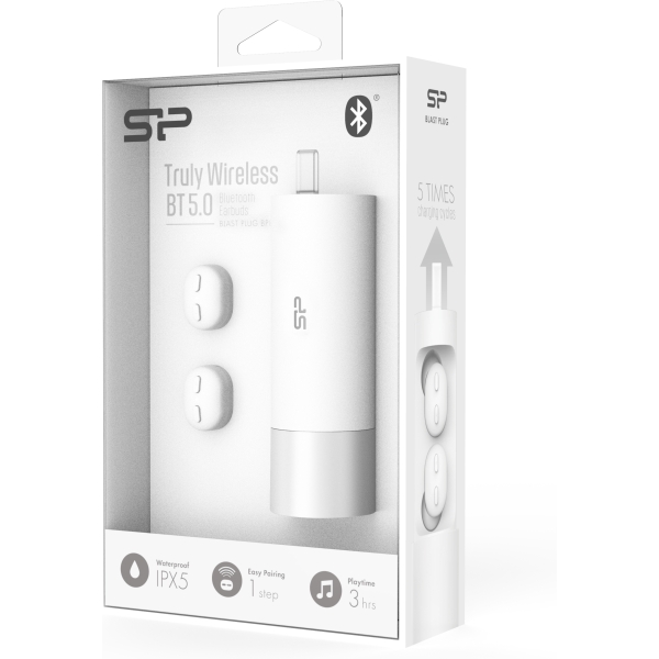 Silicon Power Bp81 Silicon Power Tws Bluetooth Stereo Earbuds White - Afbeelding 4