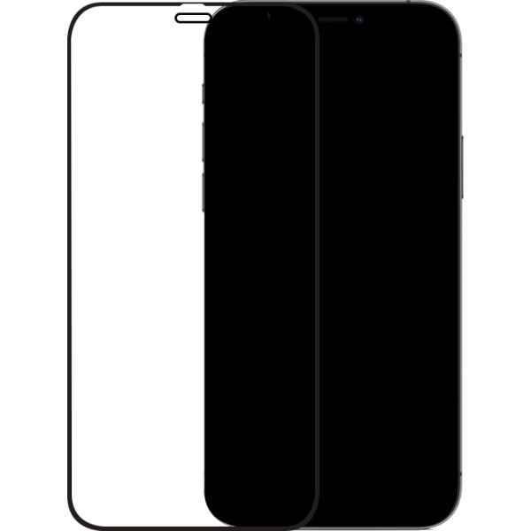 Mobilize Edge-To-Edge Glass Screen Protector Apple Iphone 12 Pro Max Black Full Glue