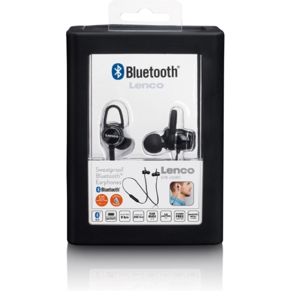 Lenco Epb-030 Lenco Sweatproof Bluetooth Stereo Headset Black - Afbeelding 7
