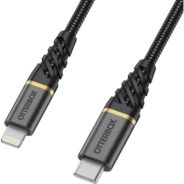 Otterbox Nylon Braided Charge/Sync Cable Usb-C To Apple Lightning 1M Black - Afbeelding 2