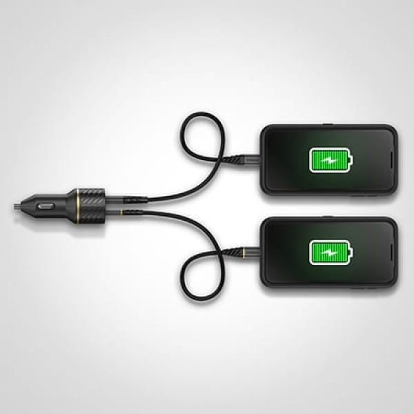 Otterbox Fast Charge Dual Port Premium Car Charger 30W Black Shimmer - Afbeelding 4