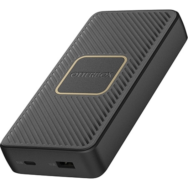 Otterbox Dual Port Fast Charge Power Bank 15000 Mah 18W + Qi Wireless Charger 10W Black