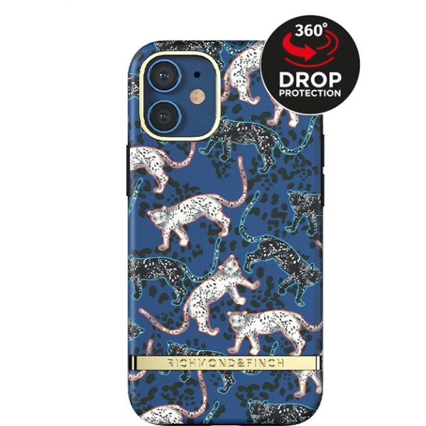 Richmond & Finch Freedom Series One-Piece Apple Iphone 12 Mini Blue Leopard