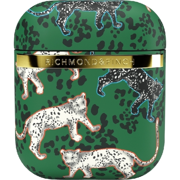 Richmond & Finch Freedom Series Apple Airpod Green Leopard/Gold - Afbeelding 2
