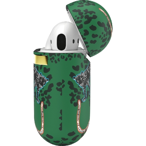 Richmond & Finch Freedom Series Apple Airpod Green Leopard/Gold - Afbeelding 6