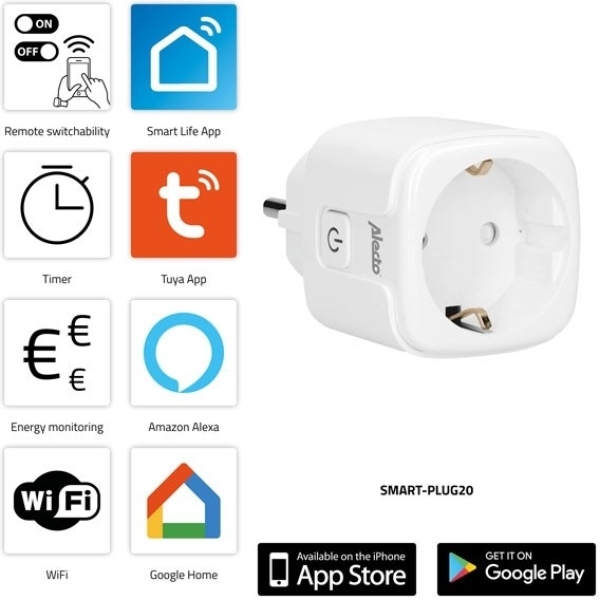 Alecto Smart Wifi Power Socket + Power Meter White - Afbeelding 4