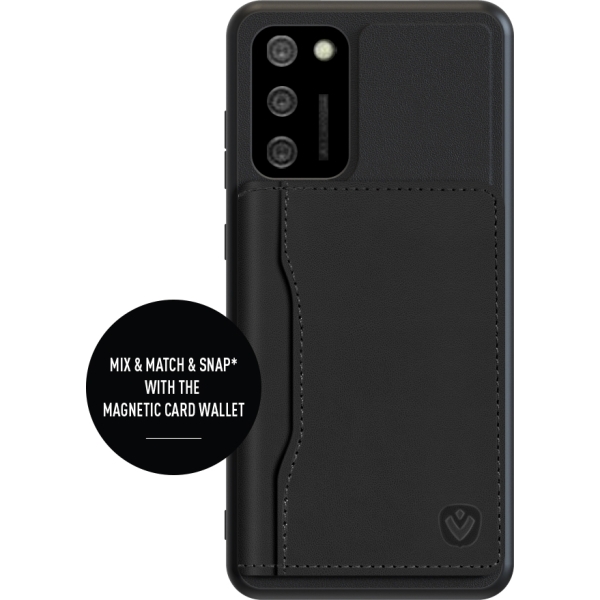 Valenta Leather Back Cover Snap Samsung Galaxy A02S Black - Afbeelding 12