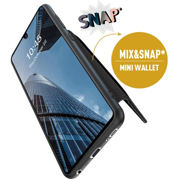 Valenta Leather Back Cover Snap Samsung Galaxy A42/A42 5G Black - Afbeelding 15