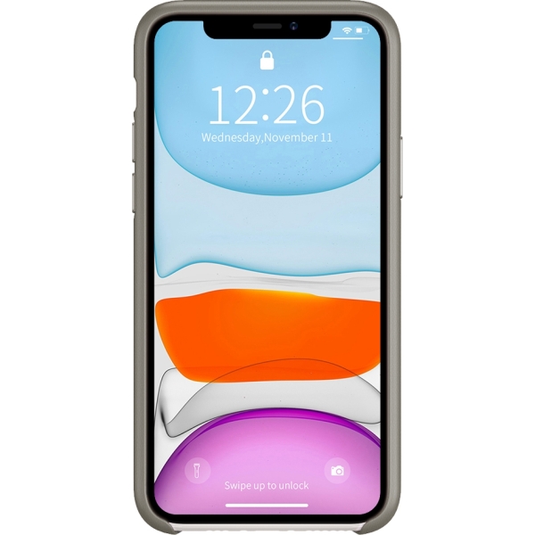 Valenta Leather Back Cover Snap Luxe Apple Iphone 11 Grey - Afbeelding 2