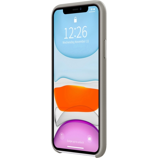 Valenta Leather Back Cover Snap Luxe Apple Iphone 11 Grey - Afbeelding 5