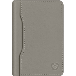Valenta Leather Card Wallet Snap Grey