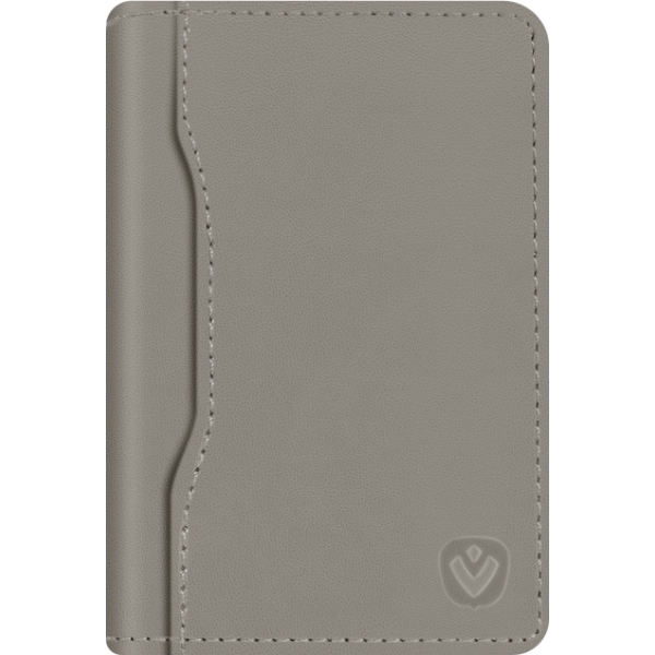 Valenta Leather Card Wallet Snap Grey