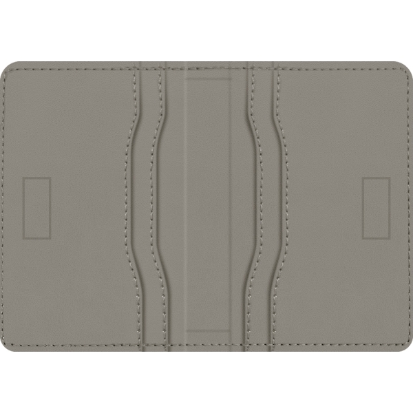 Valenta Leather Card Wallet Snap Grey - Afbeelding 4