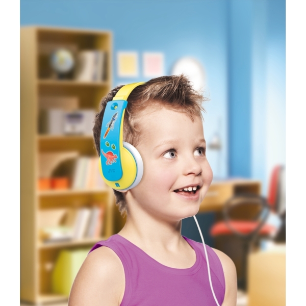 Jvc Ha-Kd7-Yne Jvc Kids Tinyphones Headphone Yellow/Blue - Afbeelding 3