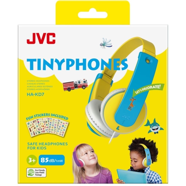 Jvc Ha-Kd7-Yne Jvc Kids Tinyphones Headphone Yellow/Blue - Afbeelding 4