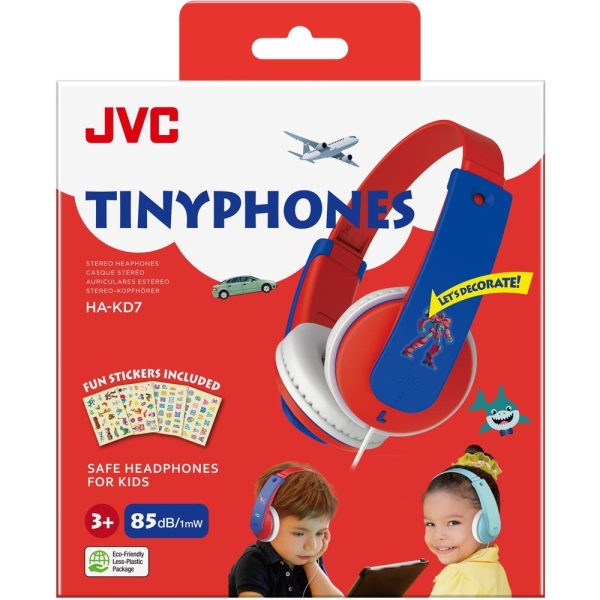 Jvc Ha-Kd7-Rne Jvc Kids Tinyphones Headphone Red/Blue - Afbeelding 3