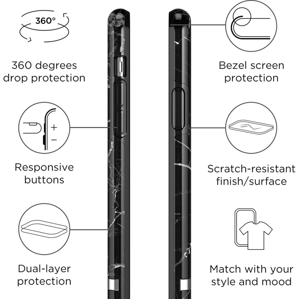 Richmond & Finch Freedom Series One-Piece Apple Iphone 13 Pro Black Marble - Afbeelding 7