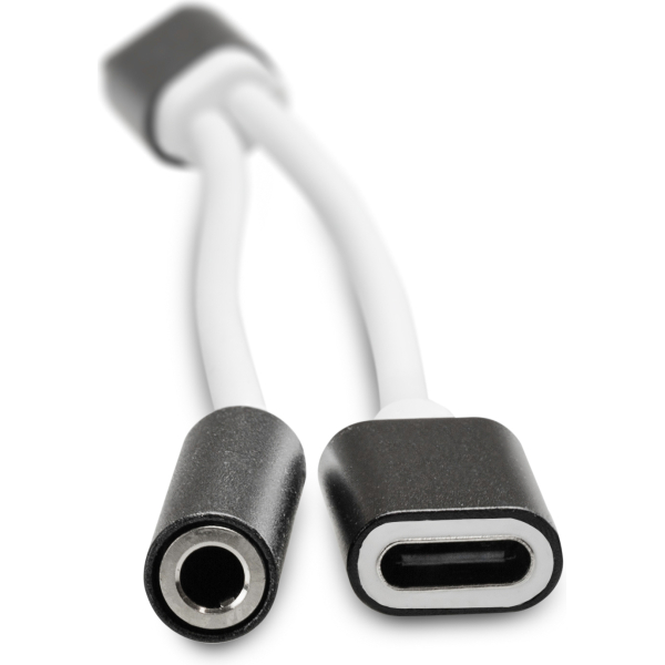 Xccess Usb-C Splitter With 3.5Mm Jack White/Black - Afbeelding 2
